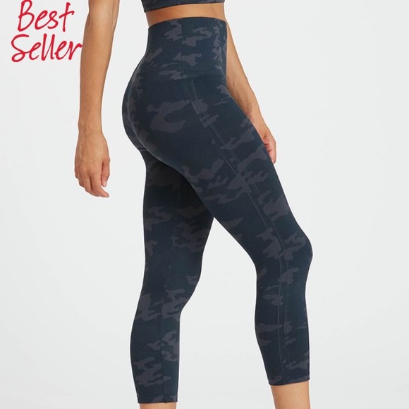 spanx camo cropped leggings